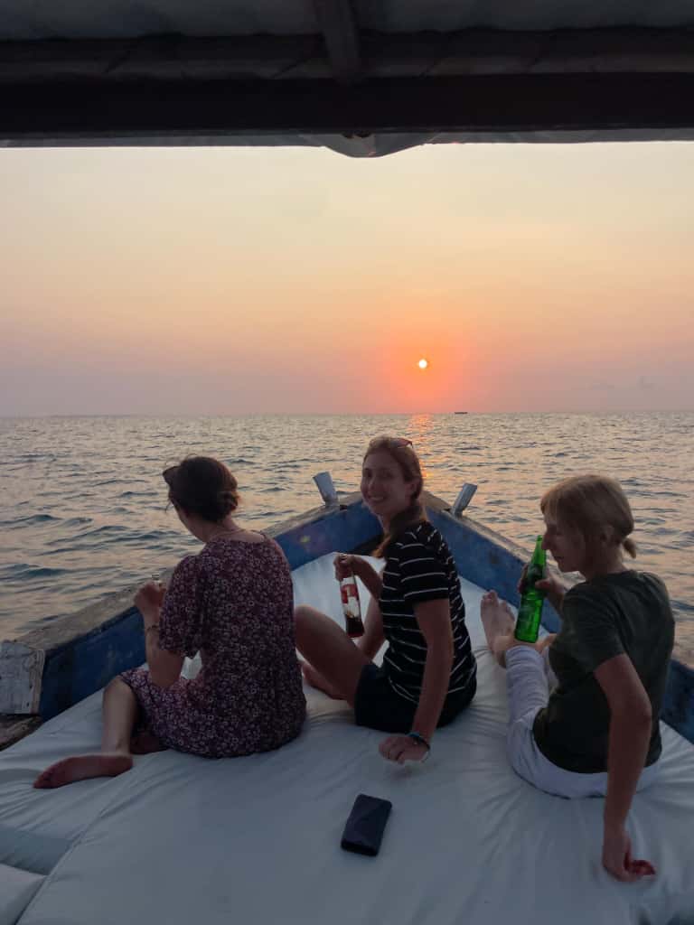 Golden sunset over the Indian Ocean